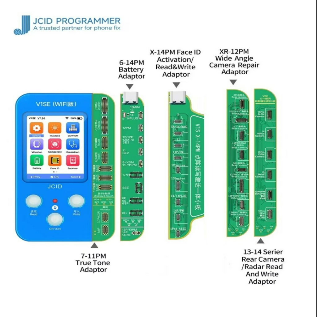 JC V1SE (WiFi) Programmer Set for iPhone 6-14PM series | Goods