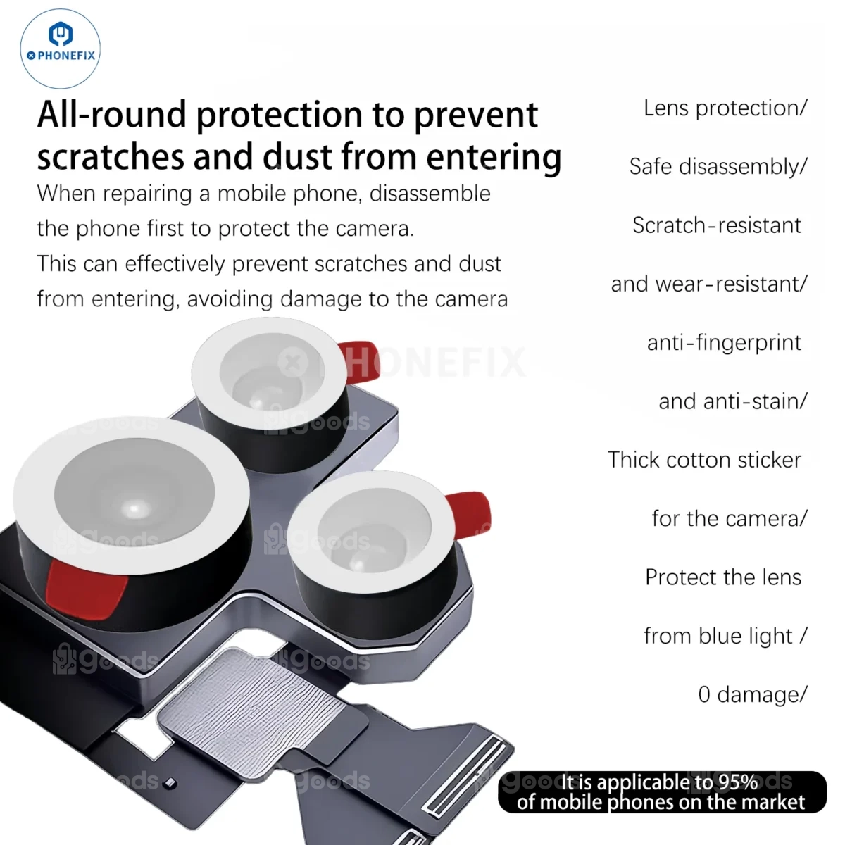 WYLIE Mobile Phone Camera 3D Protective Sponge Sticker - Image 2