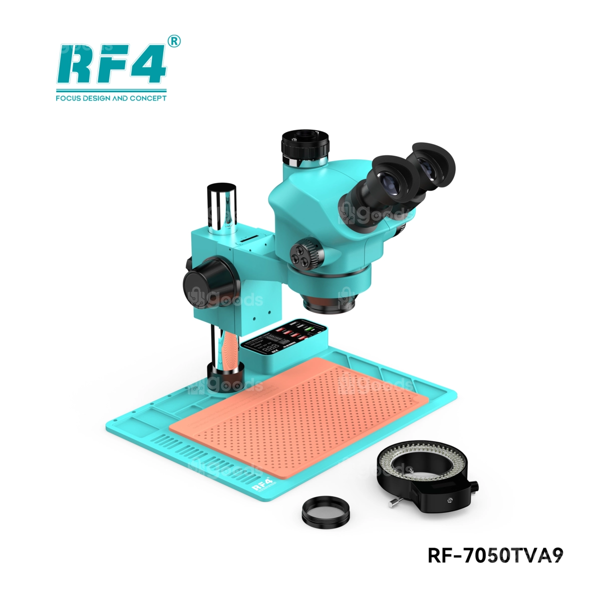 Microscope Trinoculaire RF4 RF-7050TVA9 – Zoom 7X-50X with station usb - Image 1