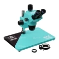 RF4 RF-6565PRO-D2 Trinocular Full HD Stereo Microscope With Zooming 0.5X CTV Camera Lens & LED Adjustable Light