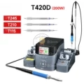 AIXUN T420D Soldering Station Intelligent Dual Channel Welding Station with T245 T210 T115 Handle Tips PCB IC Repair Solder Tool - Image 2
