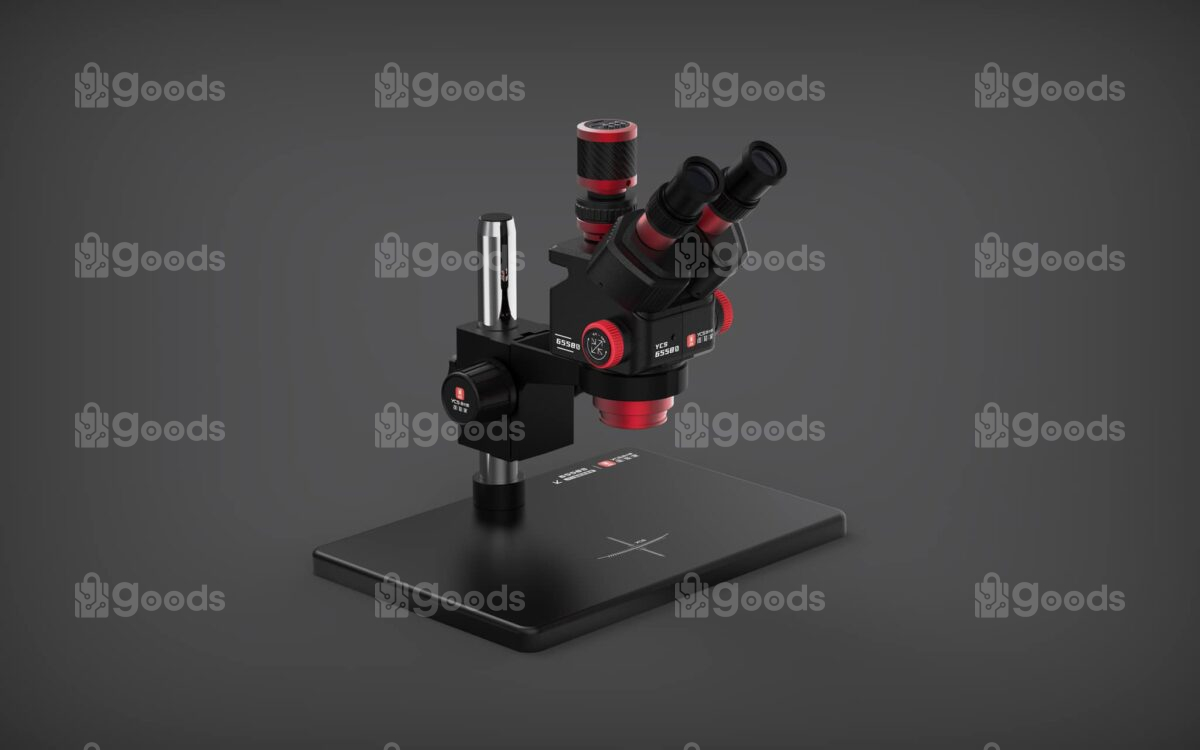 YCS-6558X 6.5X-58X Rotation Trinocular Stereo Zoom Microscope with Big Base + LIGHT YCS - Image 5