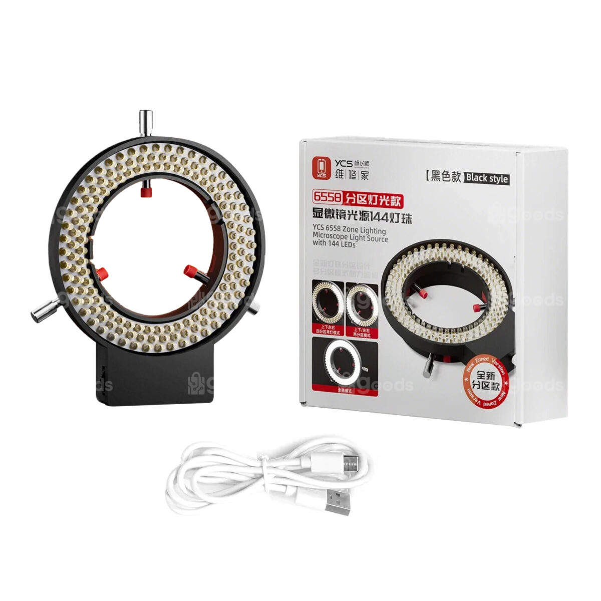 YCS 6558 Microscope Light Adjustable 144 Lamp Beads LED Ring Light - Image 6
