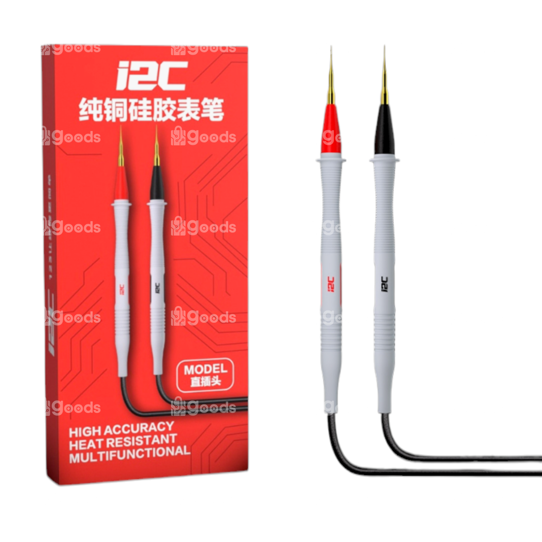 000000 i2C Detachable Probe / Extra-Thick Copper Core / Pure Copper Silicone Multimeter Test Lead - Image 1