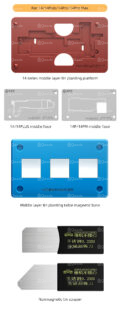 JTX-01 18-in-1 Silicone Reballing Platform Set for iPhone X to 14PM - Image 11