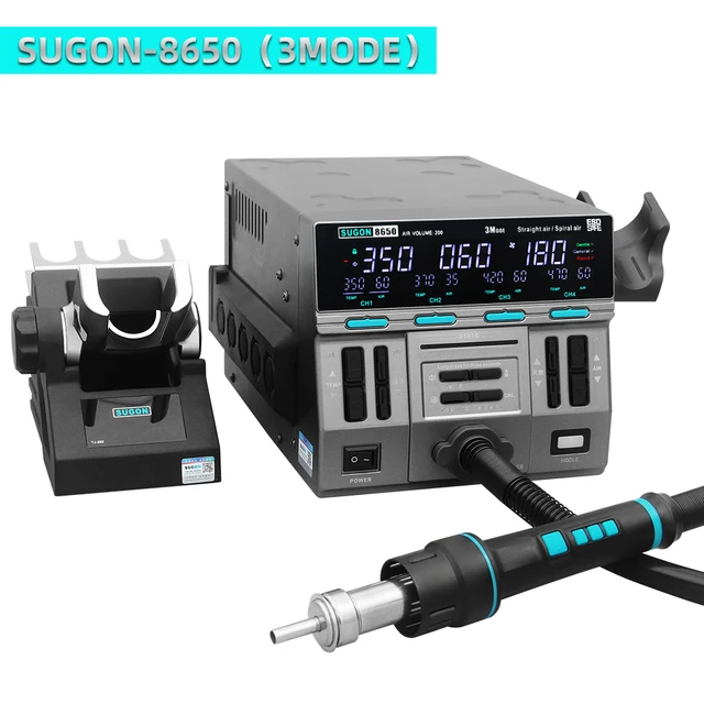 S01acff62ddcc4688bf4bfcc0e238d979p.jpg_640x640Q90.jpg_ SUGON 8650 PRO 1300W Hot Air Gun BGA Desoldering Rework Station - Image 1