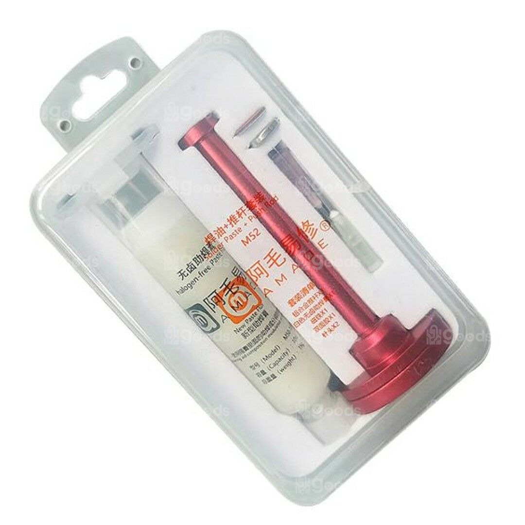 amaoe-m-52-siringa-krem-flux-per AMAOE M52 Solder Paste Flux With Aluminum Alloy Syringe - Image 1