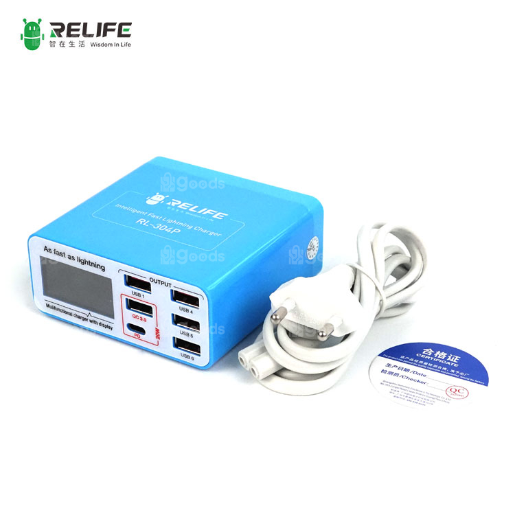 RELIFE RL-304P Smart 6-port digital display lightning charger - Image 4
