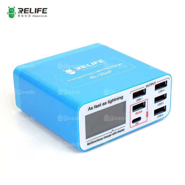RELIFE RL-304P Smart 6-port digital display lightning charger - Image 6