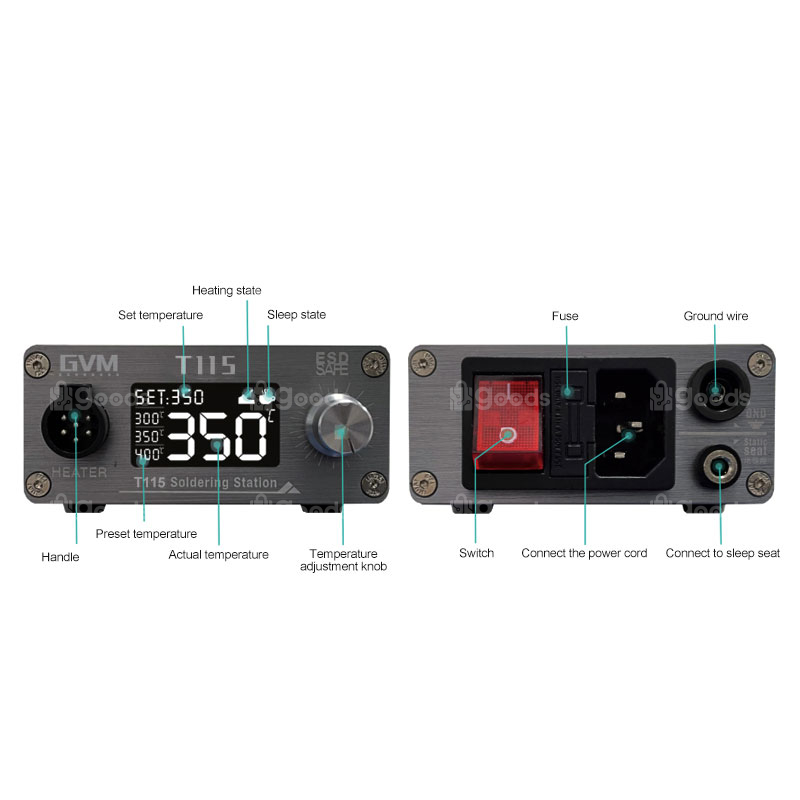 GVM T115 Constant Temperature Welding Station - Image 7