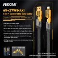 WEKOME 4-in-1 Cable PD 65W Fast Charging - Image 4