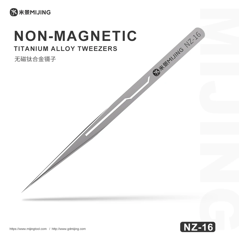 S7ec81f4f584a4e888805bd3019c93134b MIJING NZ-16 Titanium Alloy Tweezers 0.1mm Ultra-Fine Tip for Phone Repair & PCB Soldering - Image 1