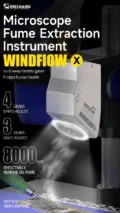 Mechanic WindFlow X 2 IN 1 Fume Extractor LED Ring Lamp Instrument Adjustable Oil Fume Remover for Microscope Soldering Repair - Image 2