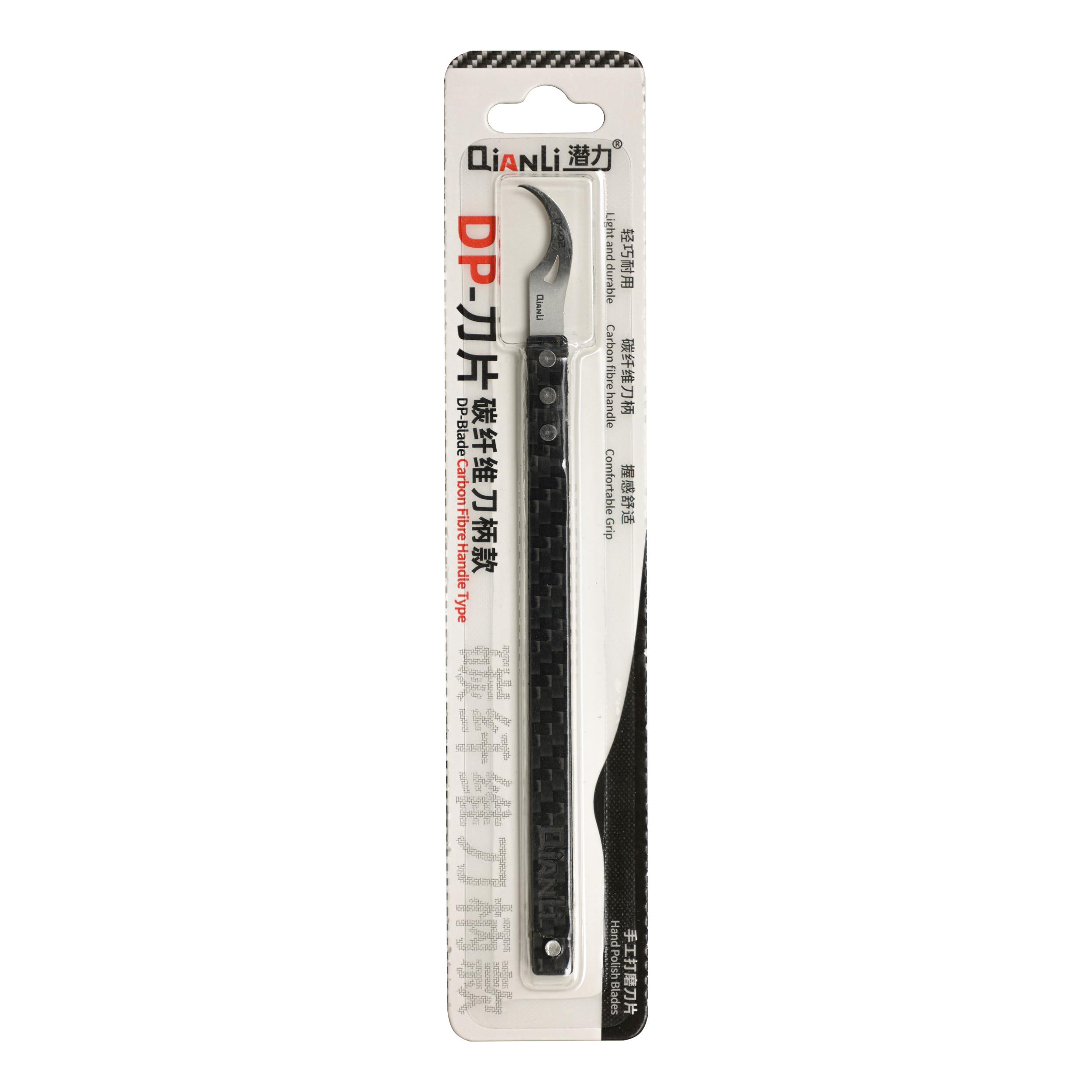 tl01752a QianLi Hand Polished Blade Carbon Fiber Handle (DP-02) - Image 1